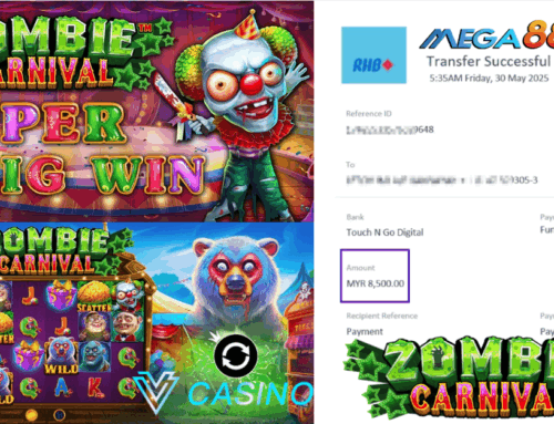 Pemenang Jackpot Mega888 Zombie Menang RM8,500.00 pada 30 Mei!